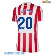 Camisa de time de futebol Atletico Madrid Giuliano Simeone #20 Replicas 1º Equipamento Feminina 2025-26 Manga Curta